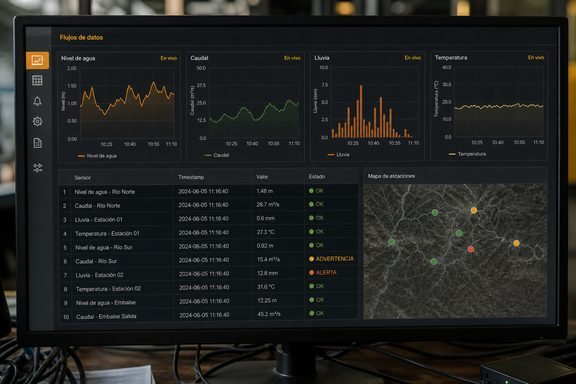 Streams de datos de relevamiento automático con series temporales y mediciones en vivo